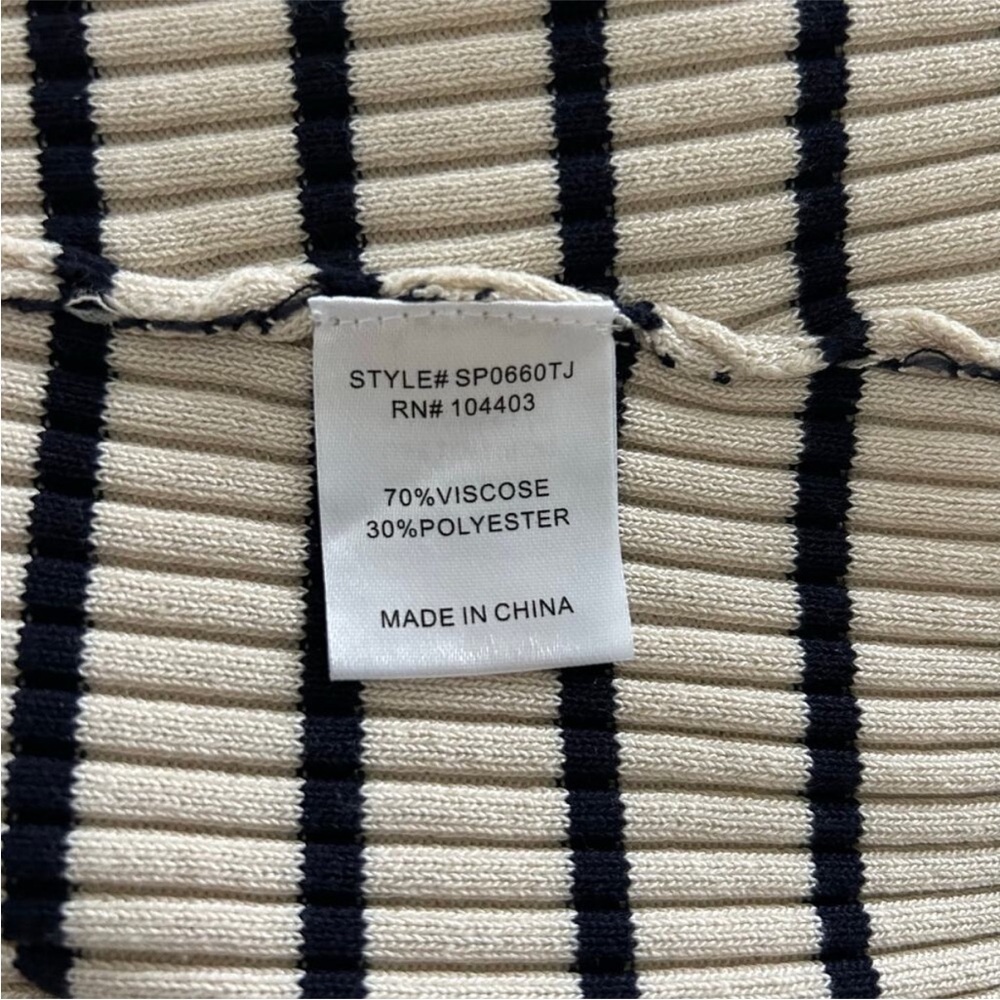 Joie Black and Cream Striped Maxi Dress - Picture 5 of 5